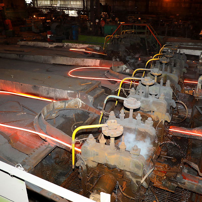 TMT Bars and Wire Rods Through Automatic Block Rolling Mill